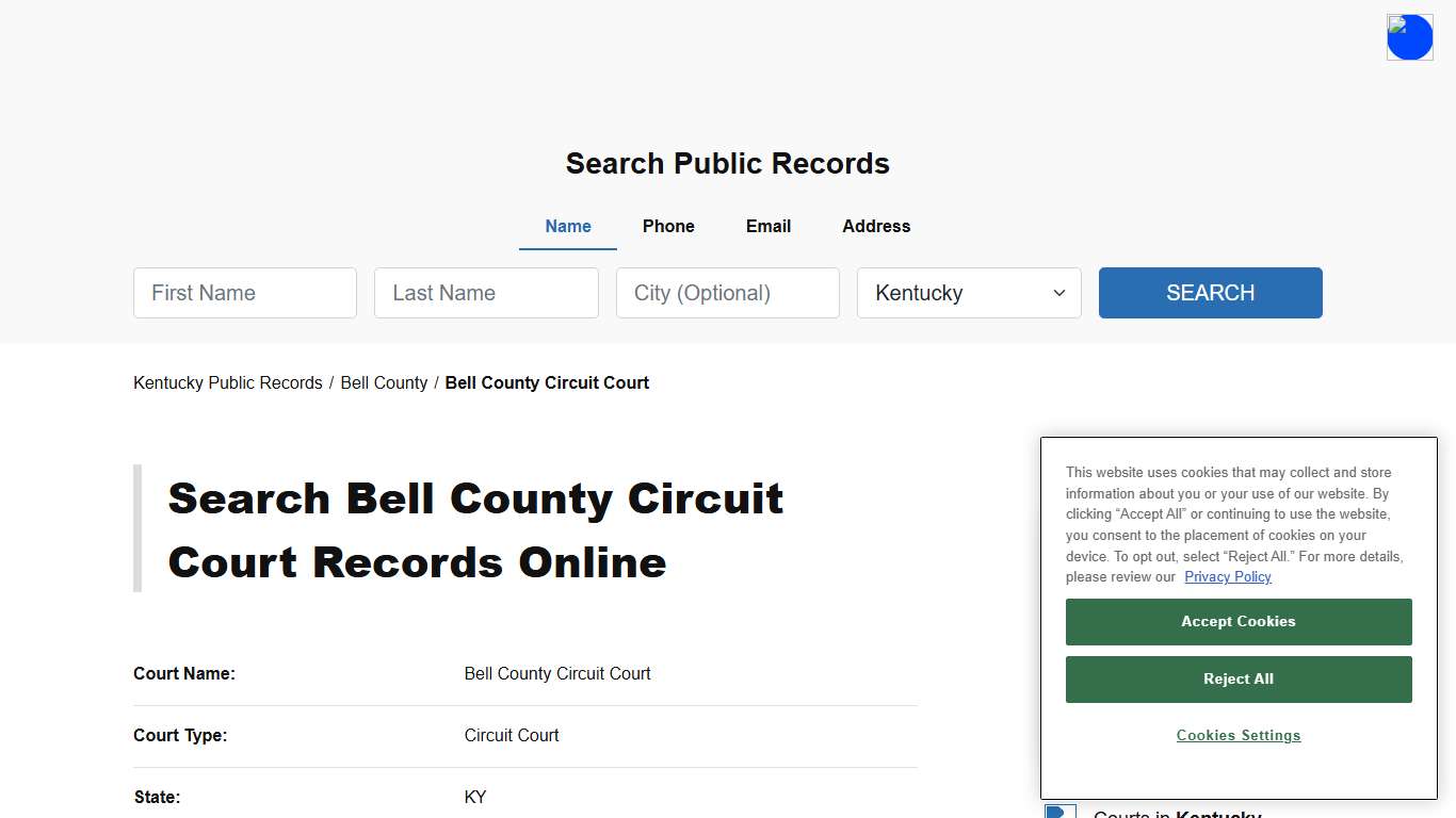 Bell County Circuit Court - Bell - Kentucky - TPI