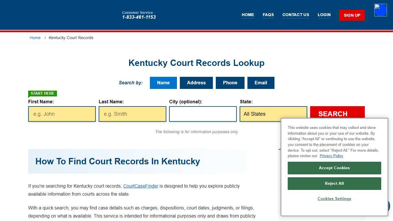 Kentucky Court Records Lookup - KY Court Case Search