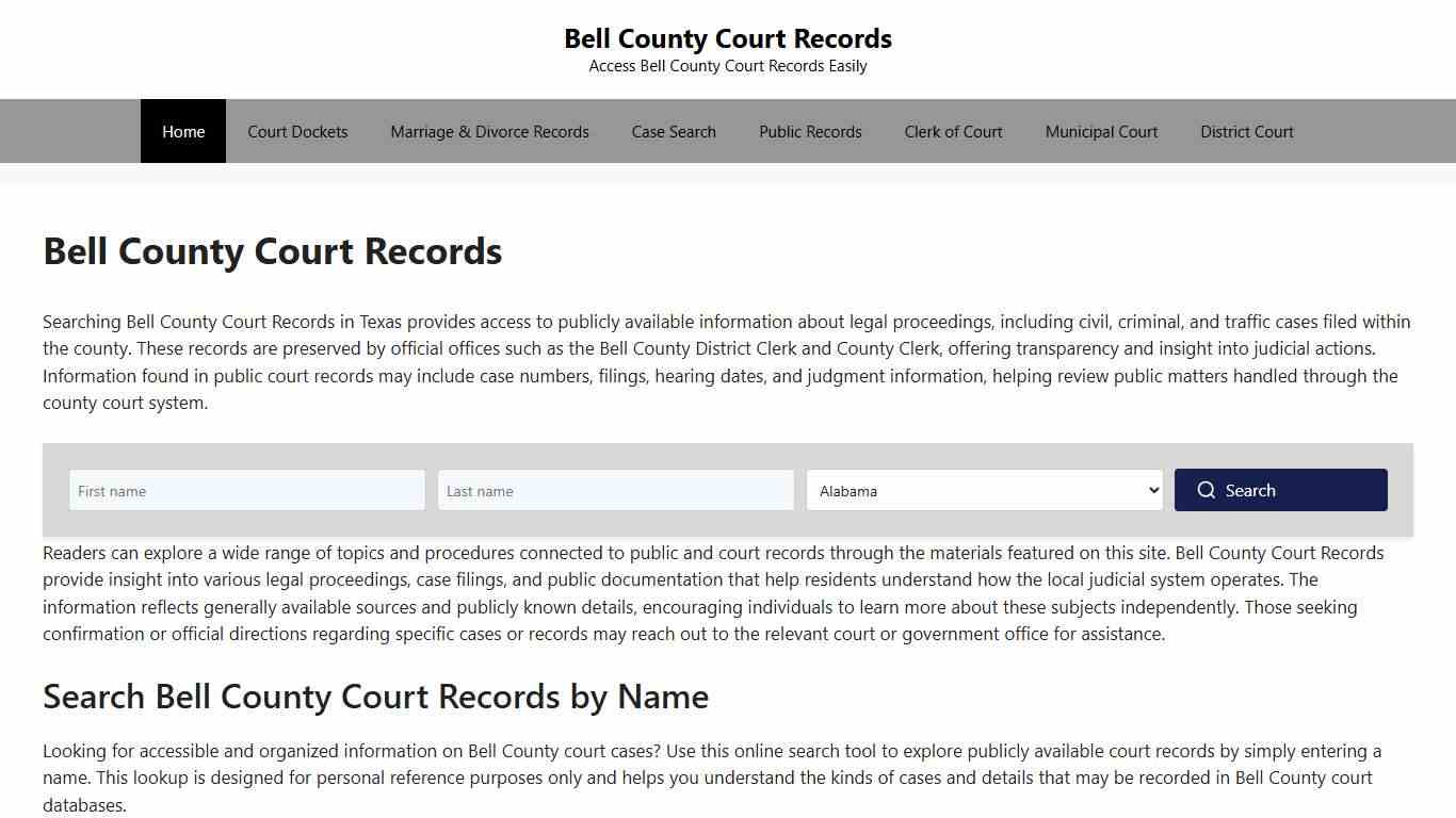 Bell County Court Records